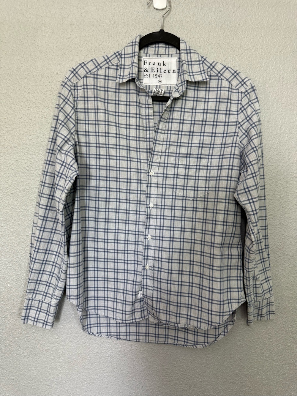 Frank & Eileen "Eileen" Blue Plaid Button Up Shirt Cotton